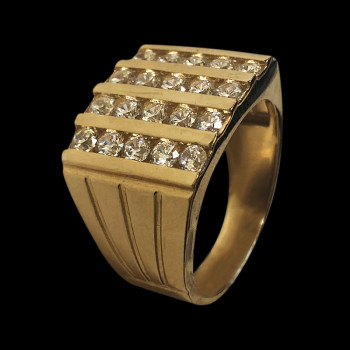 14k gold men's ring with...
