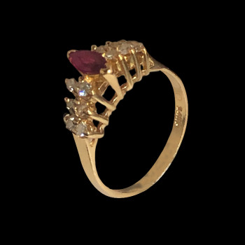 Anillo de mujer en oro 14k...