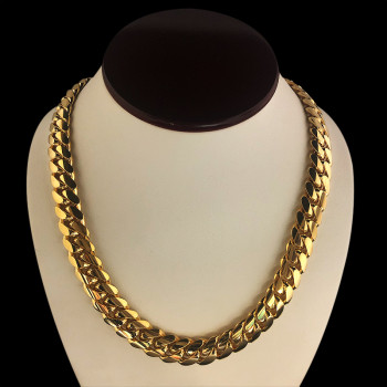 14k Yellow Gold Cuban Link...