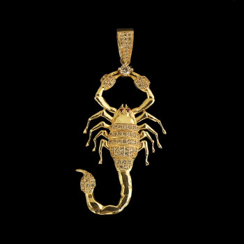 14k Yellow Gold Scorpion Charm