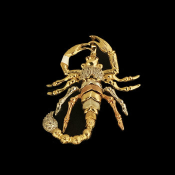 14k Yellow Gold Scorpion Charm