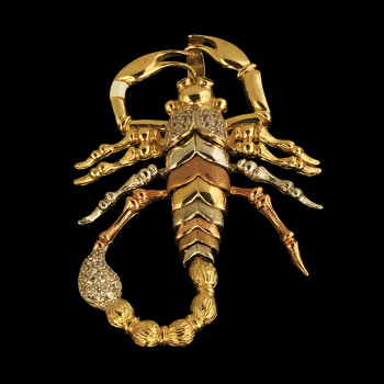 14k Yellow Gold Scorpion Charm