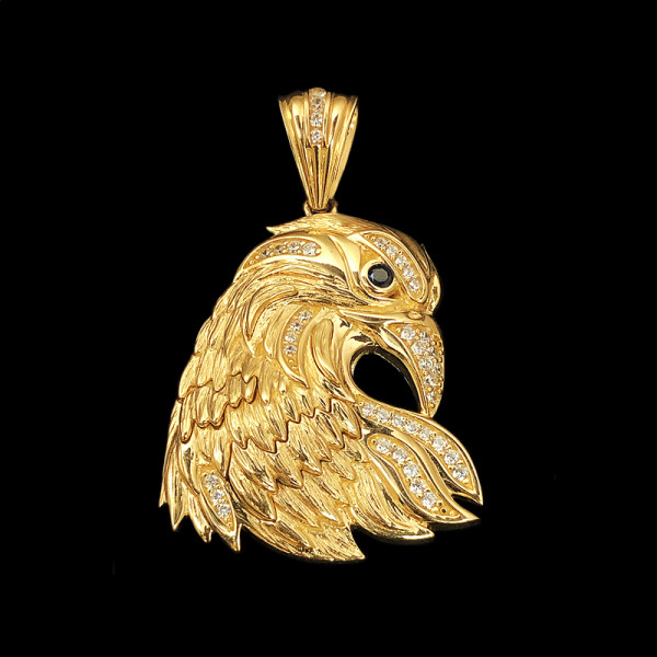 14k Yellow Gold Eagle Charm