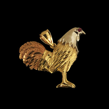 14k Yellow Gold Chicken Charm