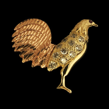 14k Yellow Gold Roosters Charm
