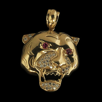 14k Yellow Gold Panther Charm