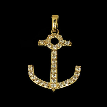 14k Yellow Gold Anchor Charm