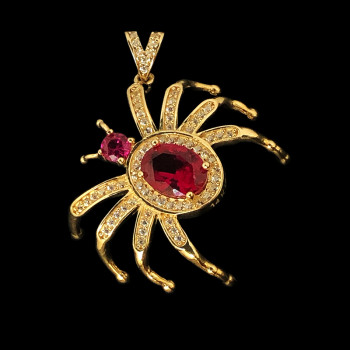 14k Yellow Gold Spider Charm