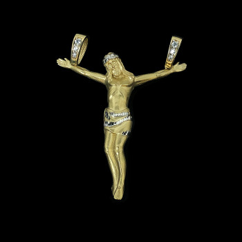 14k Yellow Gold Jesus Charm