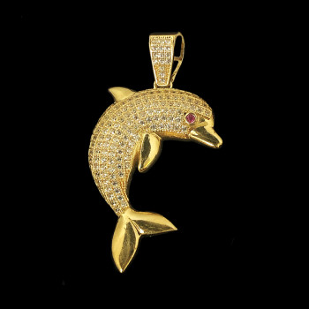 10k Yellow Gold Dolphin Charm