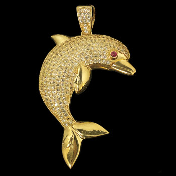 10k Yellow Gold Dolphin Charm