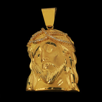 14k Yellow Gold Jesus Face...