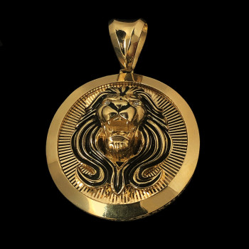 14k Yellow Gold Lion Charm