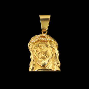 10k Yellow Gold Jesus Face...