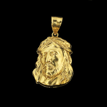 10k Yellow Gold Jesus Face...