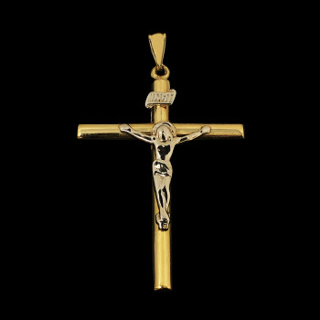 14k Yellow Gold Cross Charm