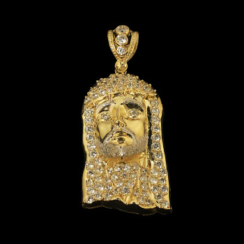 10k Yellow Gold Jesus Face...