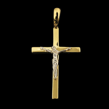 14k Yellow Gold Cross Charm