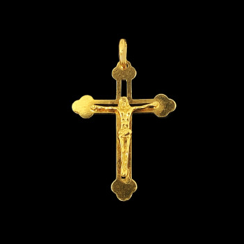 18k Yellow Gold Cross Charm