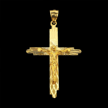 10k Yellow Gold Cross Charm