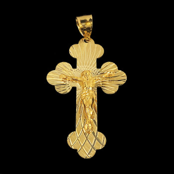 10k Yellow Gold Cross Charm