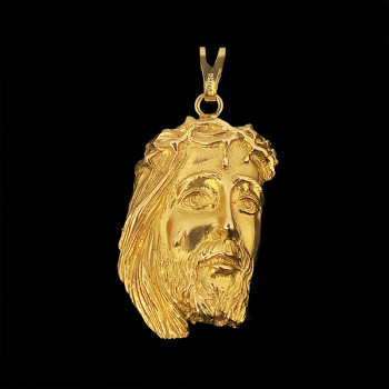 18k Yellow Gold Jesus Face...