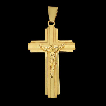 14k Yellow Gold Cross Charm