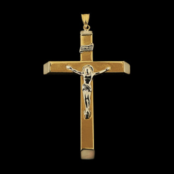 14k Yellow Gold Cross Charm