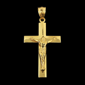 14k Yellow Gold Cross Charm