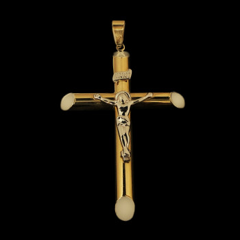 14k Yellow Gold Cross Charm