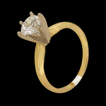 14k Yellow Gold Solitaire Ring