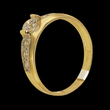 14k Yellow Gold Solitaire Ring