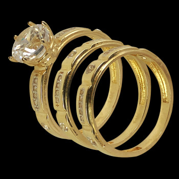 14k Yellow Gold and Cubic...