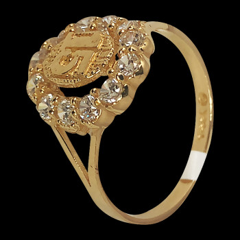 Anillo de oro 14k con zirconia