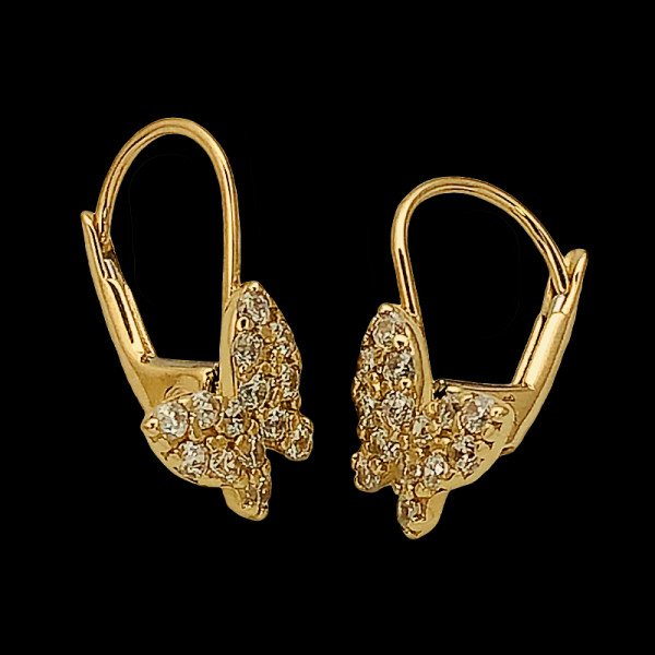 Aretes de oro 14k