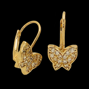 Aretes de oro 14k