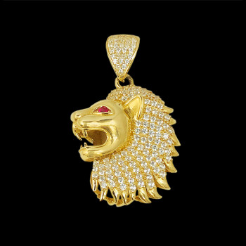 14 kt Yellow Gold Lion Pendant