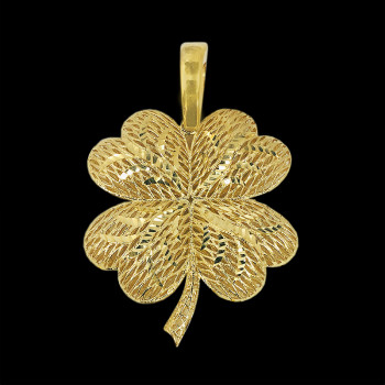 14kt Yellow Gold Clover...