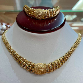 Combo 10K Gold Choker &...