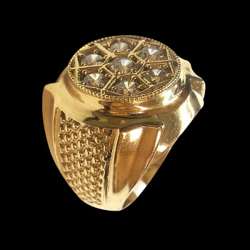 14k gold men's rosette ring...